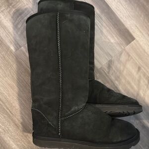 UGG Black Suede Tall Boots